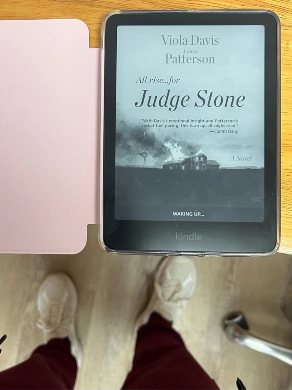 Amazon e-Reader with Pink Cover